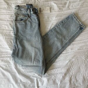 Brandy Melville Light Blue High-Rise Straight Jeans